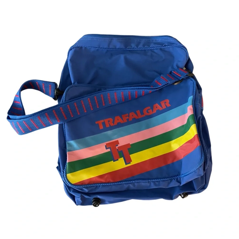 Vintage 80’s Trafalgar Rainbow Travel Bag: Retro Fashion Tote: PRIDE: Unisex